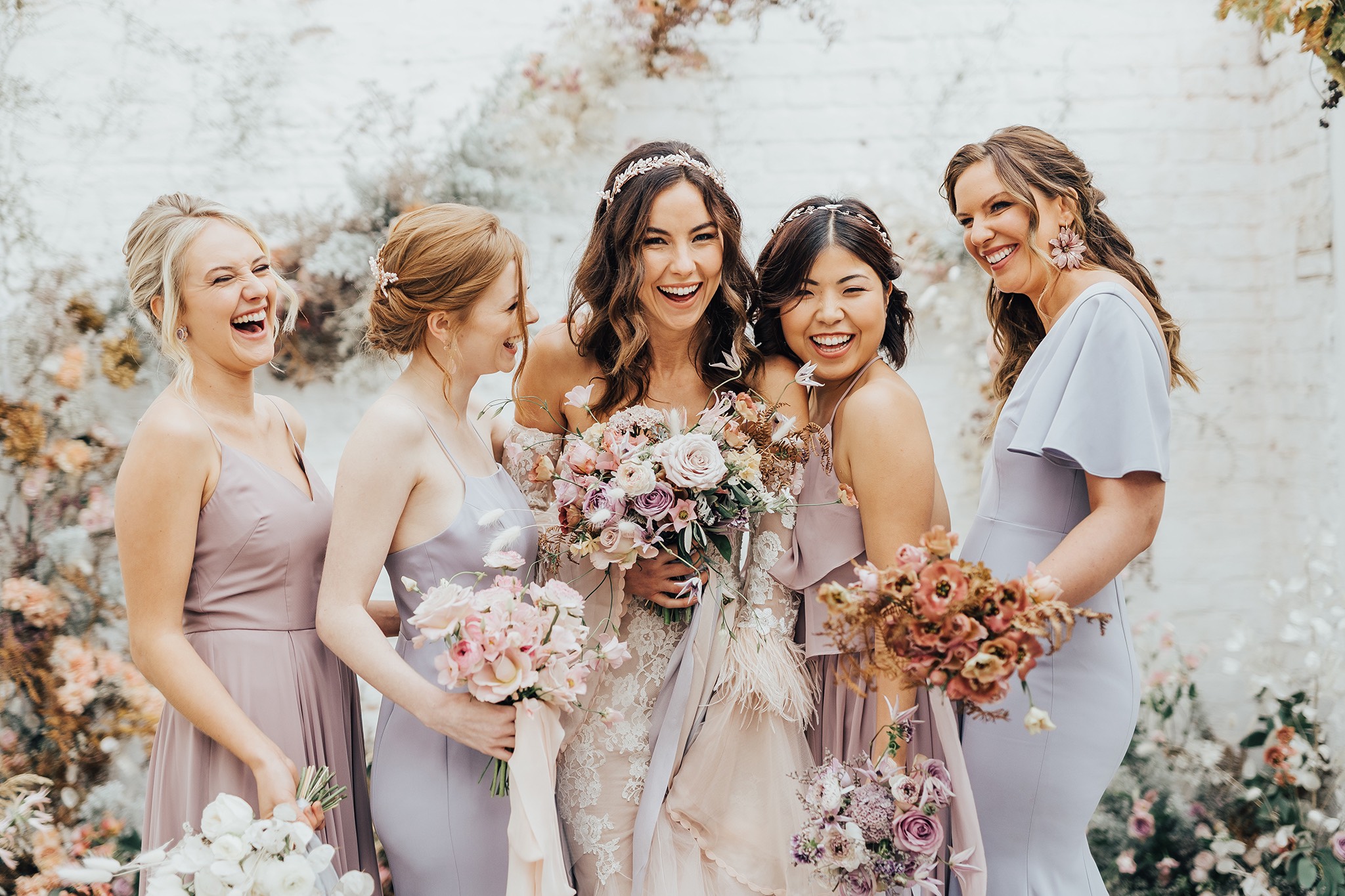 Delicate pastel colours in this bridal editorial | Garthmyl Hall | The Stars Inside | Rebecca Carpenter Photography
