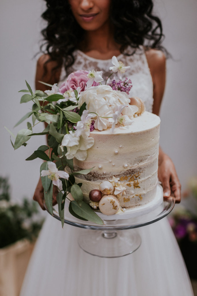 SPRING FLOWER BUTTERCREAM WEDDING CAKE FEATURED IN ROCK MY WEDDING