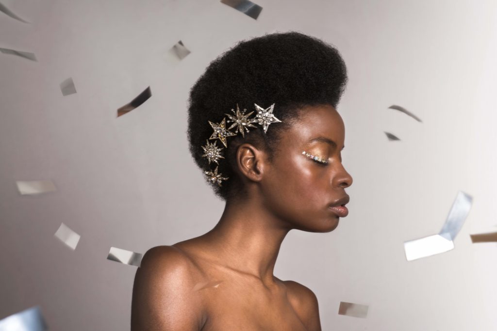 Modern black bride with Tilly Thomas Lux accessories | Portraits Bridal | Amber Eggleden