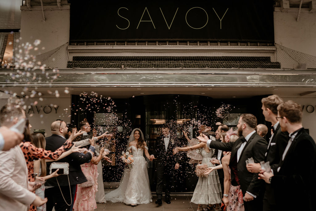 Luxury small wedding at The Savoy | The Unbridled photography | Buttercream cake by Sugar Plum Bakes