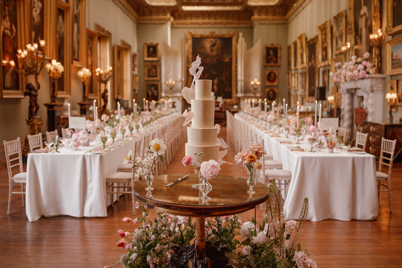 4 tier buttercream weddbing cake at Somerley House featured on Brides blog