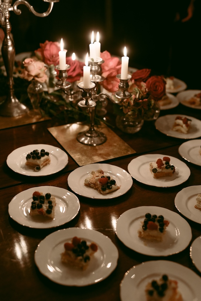 Dessert servings of Italian wedding cake | Wilderness Reserve | A Boy Called Ben