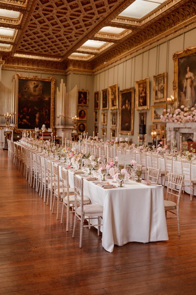 Wedding reception in the Gallery at Somerley House